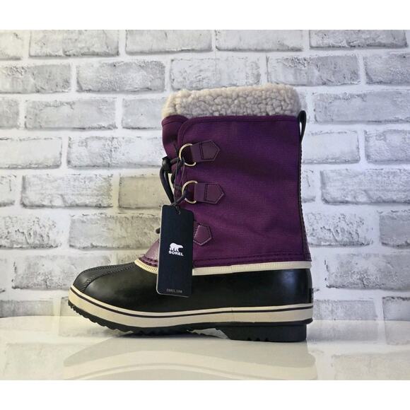 Girls Sorel Yoot Pac Duck Snow Waterproof Rubber Winter Boots Purple Warm Size 5 - Picture 6 of 6